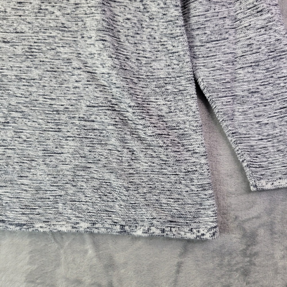 CJ Banks Women X Heathered Gray Cotton Knit Long Sleeve Casual Sweater - Picture 3 of 12